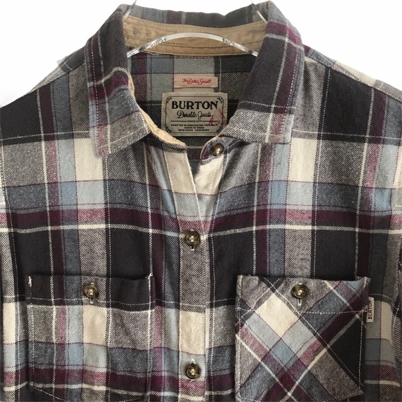 Burton Plaid Button Front Shirt XS - Picture 4 of 11